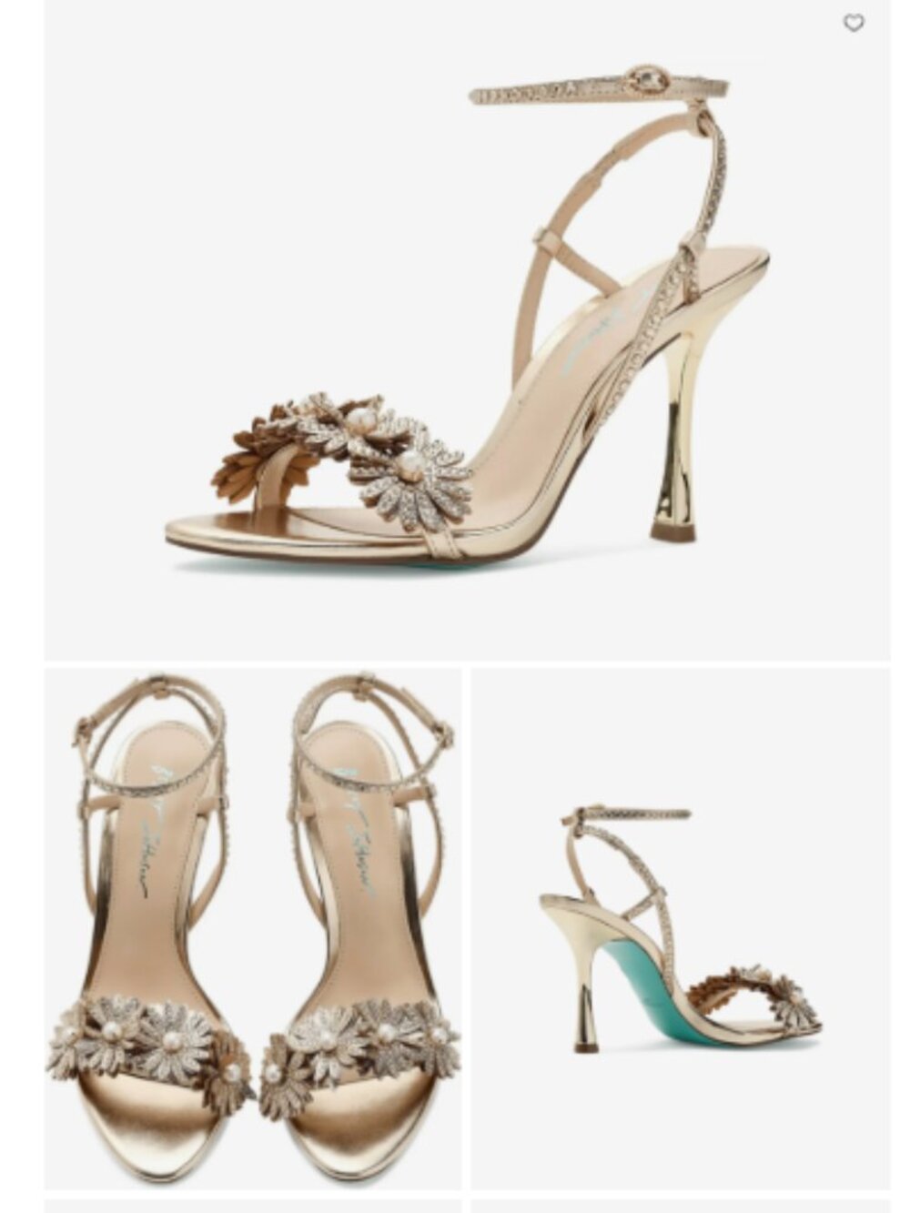 BETSEY JOHNSON Mylee Floral Heels 5M3 269 NEW in box